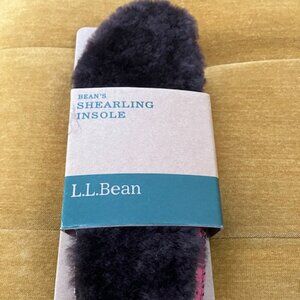 NWT L.L. Bean Shearling Lined Cushion Insole, Men's 6M, Chocolate Brown